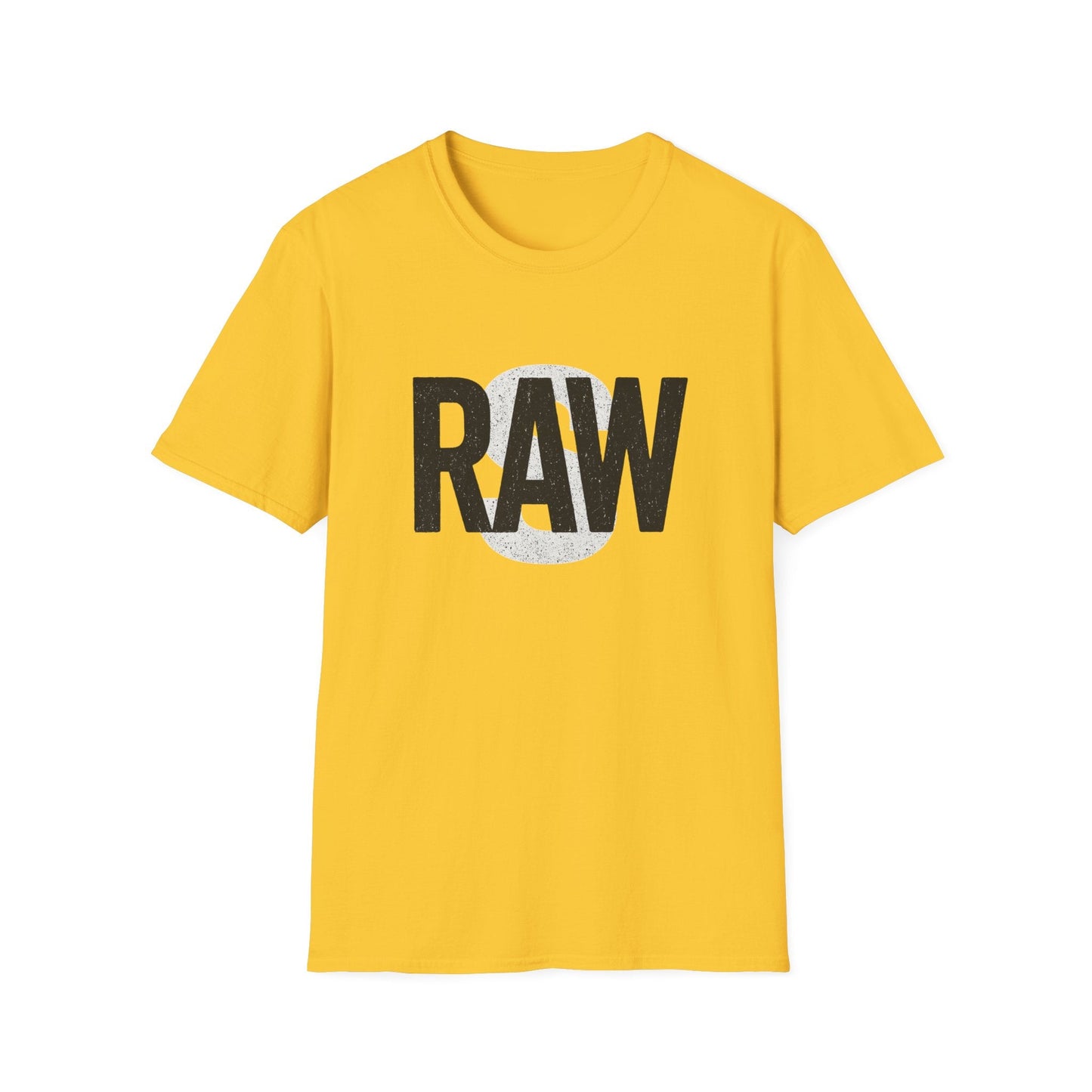 RAW Unisex Softstyle T-Shirt, Casual Graphic Tee, Everyday Wear, Gift for Him or Her, Streetwear Fashion, Summer Essential Printify