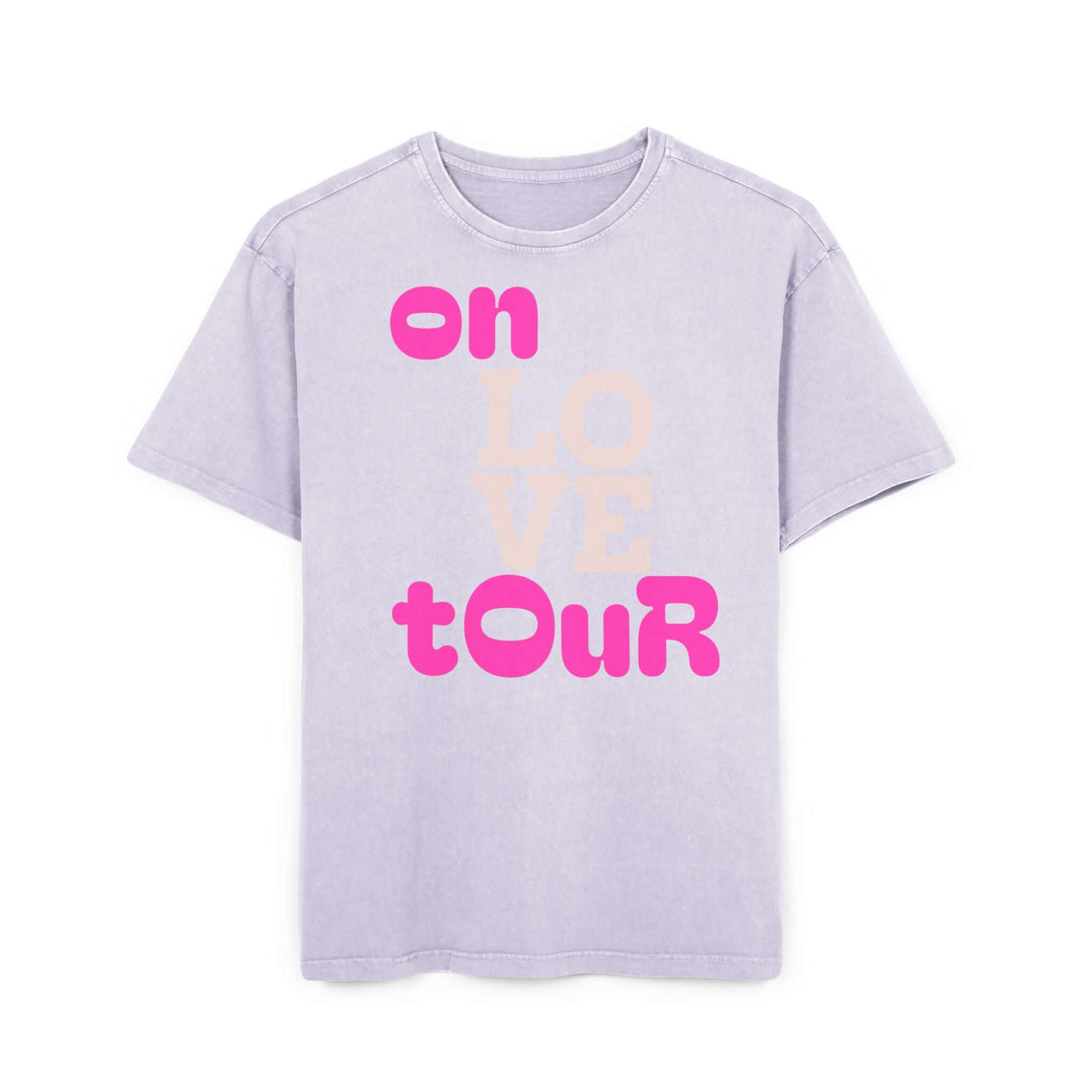 Oversized Tee On Love Tour Acid Washed Men's T-Shirt