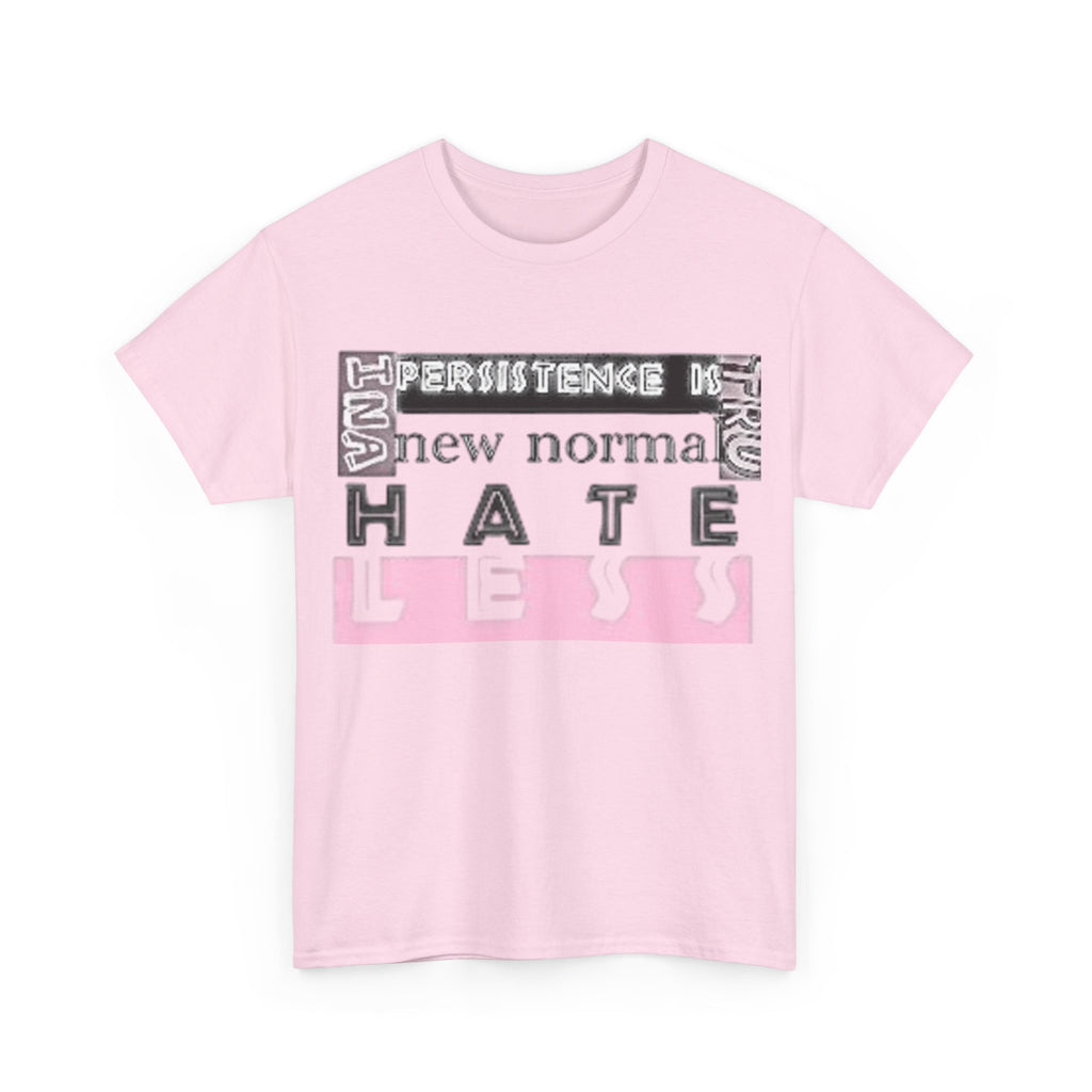 Unisex Heavy Cotton Tee - "HATE LESS" Graphic T-Shirt for Positive Change