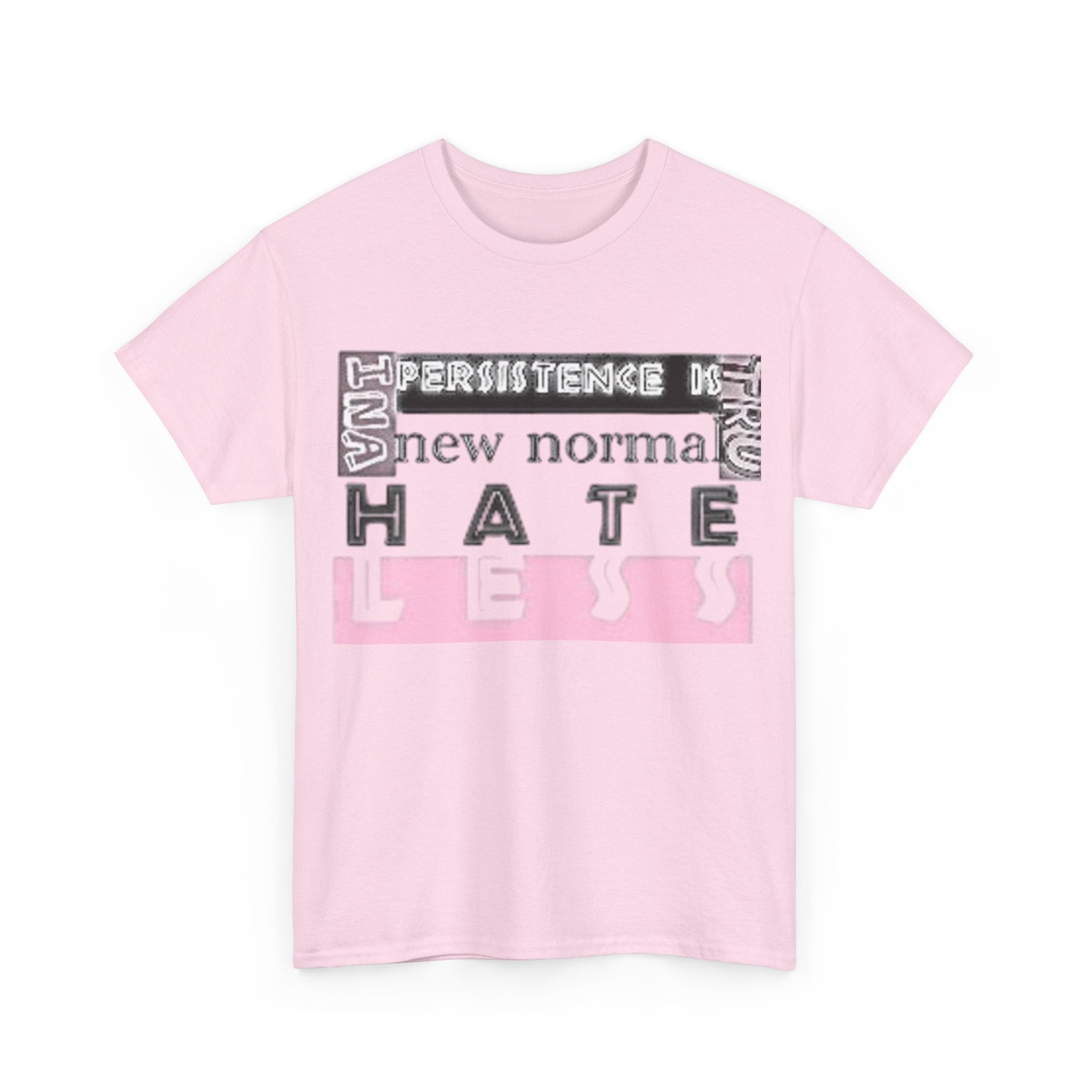 Unisex Heavy Cotton Tee - "HATE LESS" Graphic T-Shirt for Positive Change