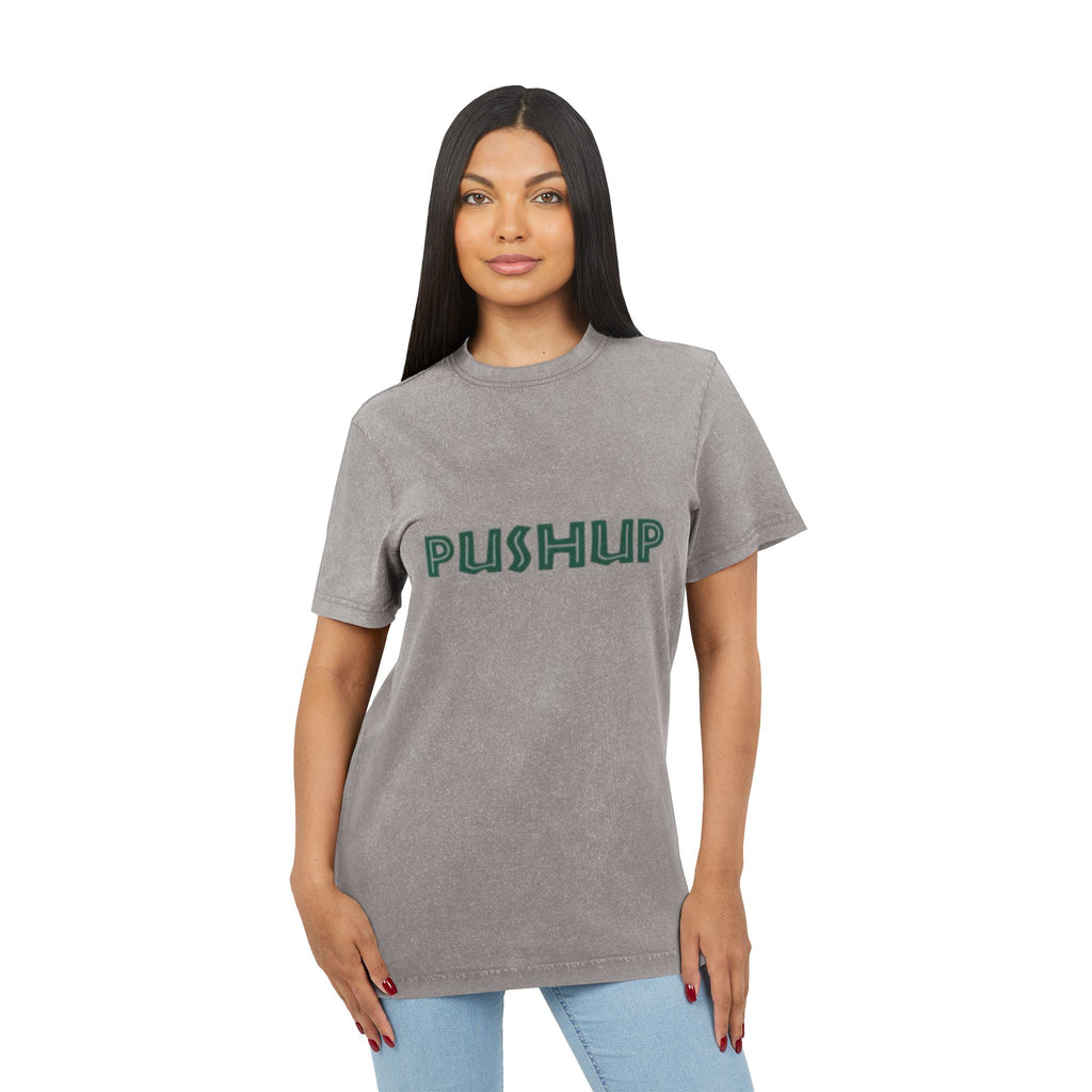 Acid Washed Pushup Tee - Unisex Vintage Style T-Shirt