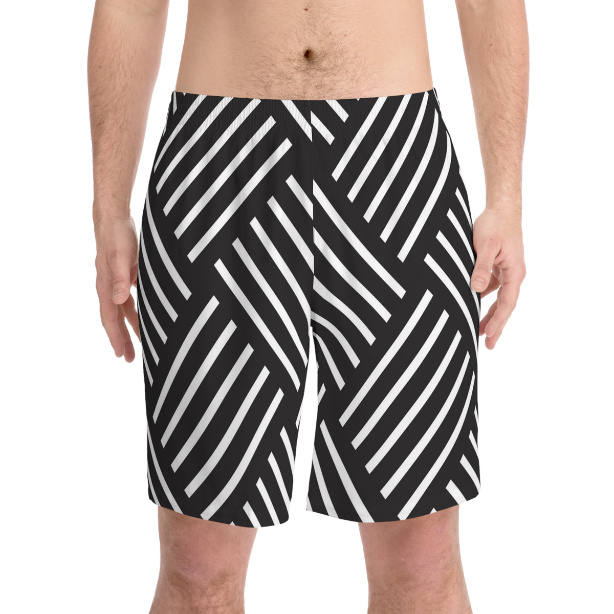Men's Elastic Beach Shorts (AOP)