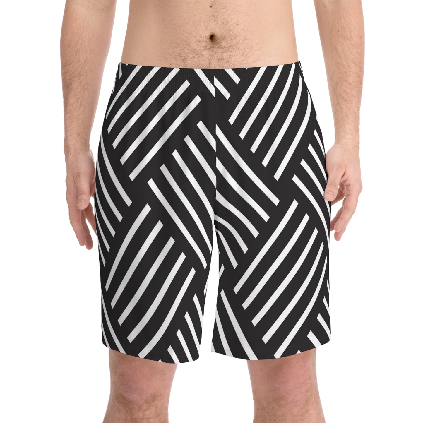 Men's Elastic Beach Shorts (AOP)