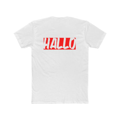 T-Shirt with Hallo Design | Unisex Cotton Crew Tee