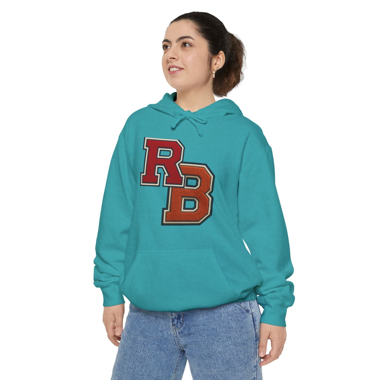 Letterman RB Hoodie — Garment-Dyed Athletic Pullover Printify