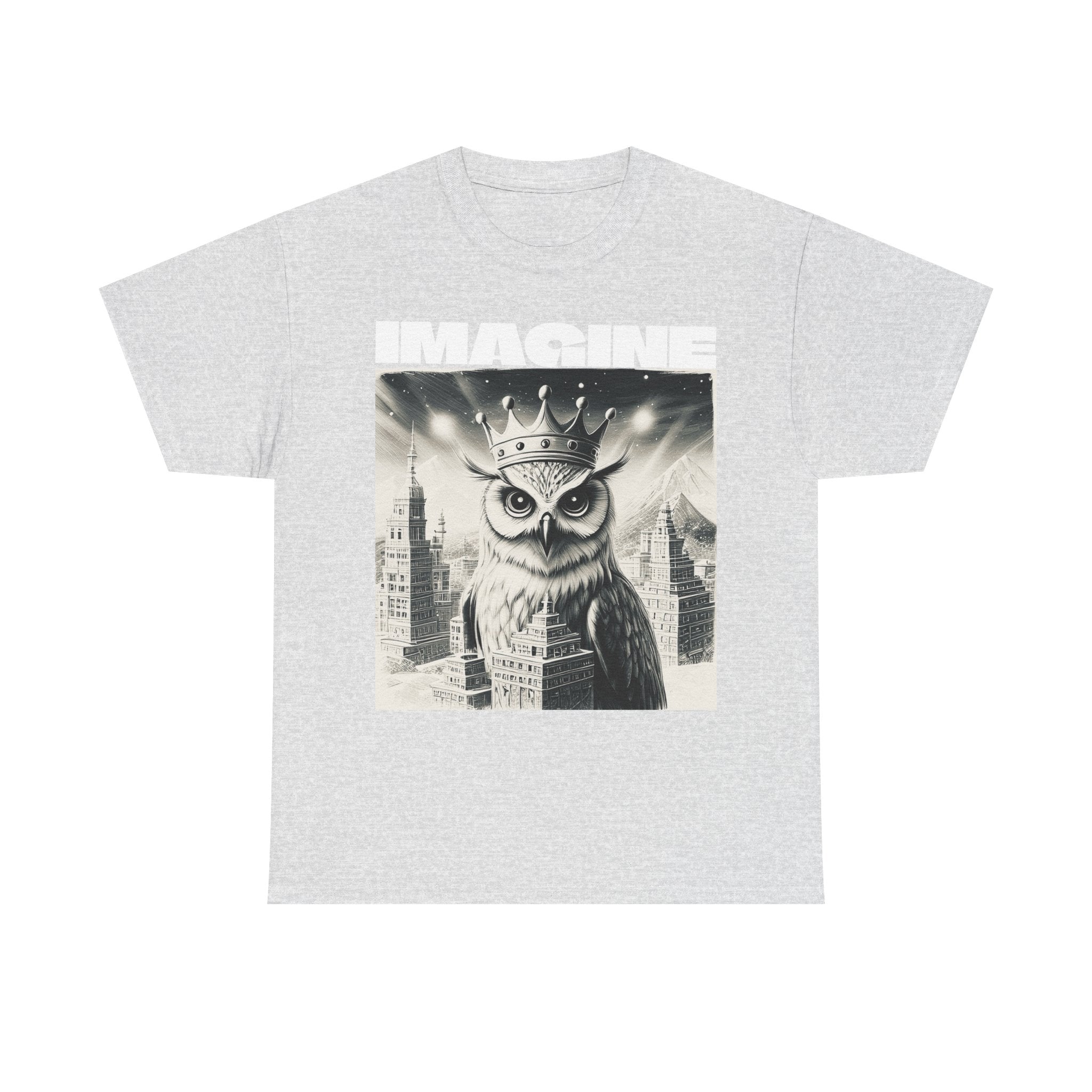 Imagine Owl Graphic Unisex Heavy Cotton Tee