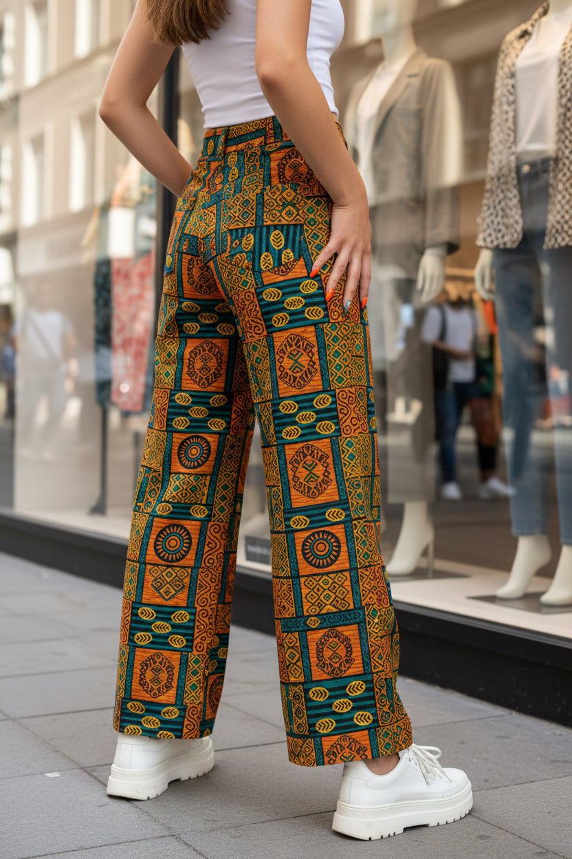 African Print 'Sign of Love' Women's Pajama Pants