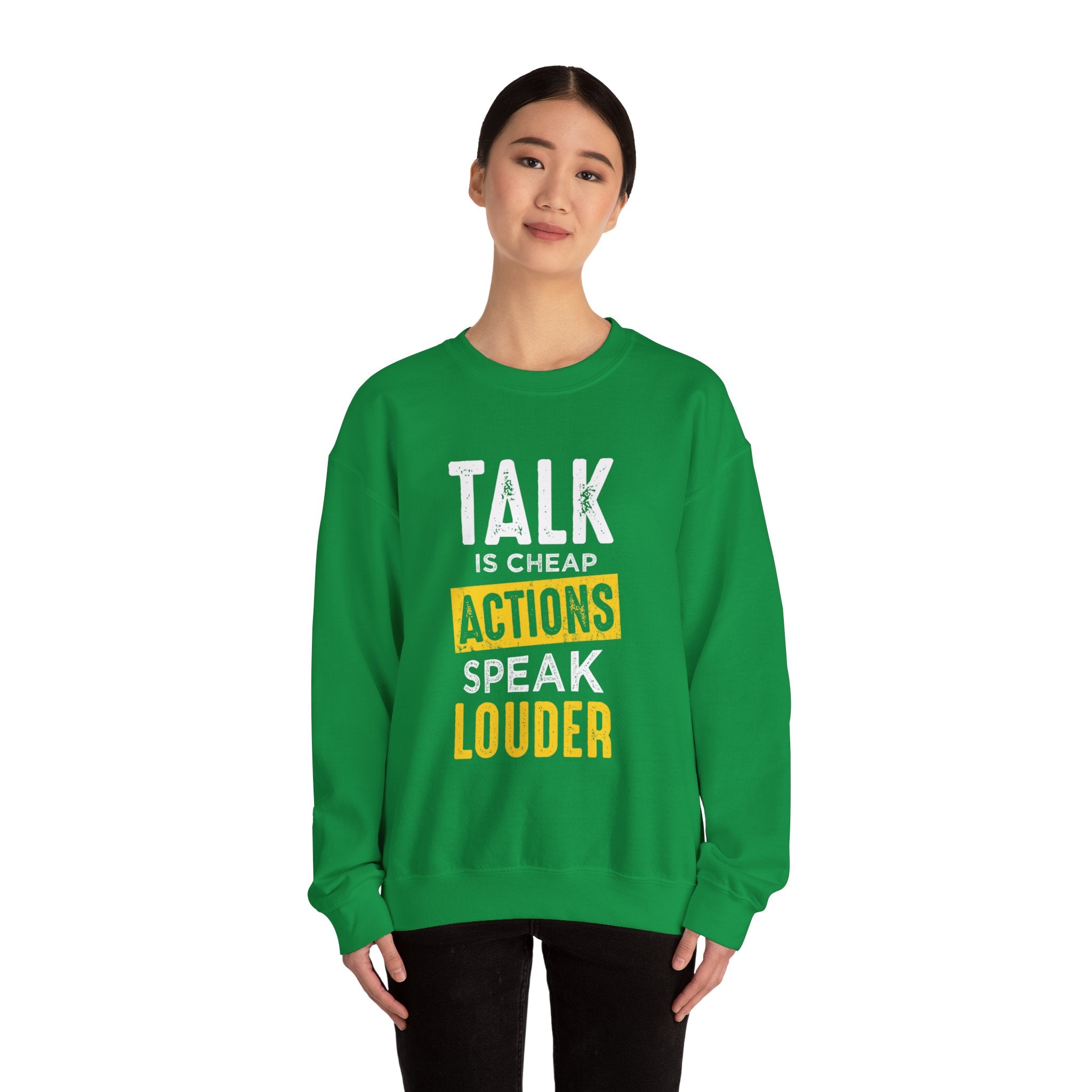 Parler, c’est des actions bon marché, parler plus fort, sweat-shirt unisexe 