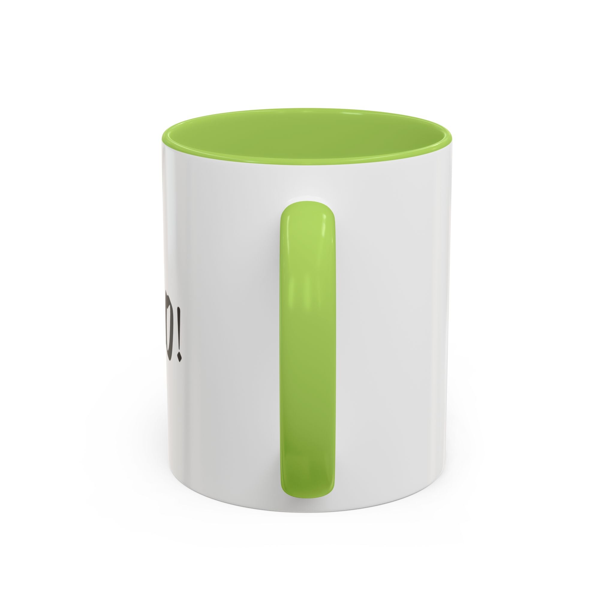 Hello! Accent Coffee Mug - Stylish 11oz & 15oz Black Handle Cup for Coffee Lovers