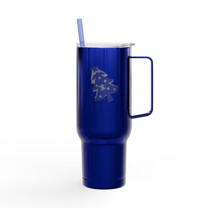 Tumbler with Lid, 40oz - 'Hello Santa' Engraved Design Printify