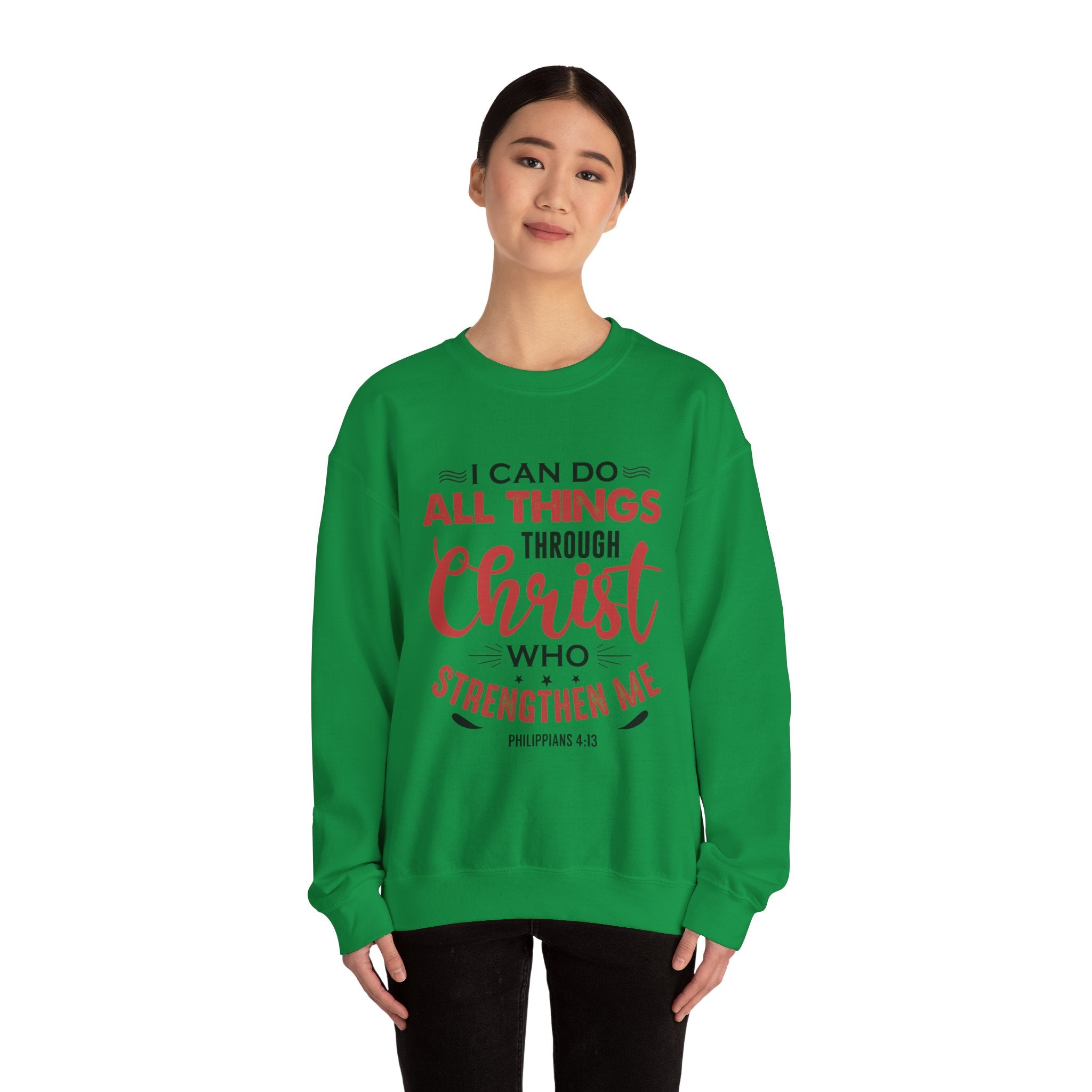 Je peux tout faire à travers le Christ Sweat-shirt unisexe 