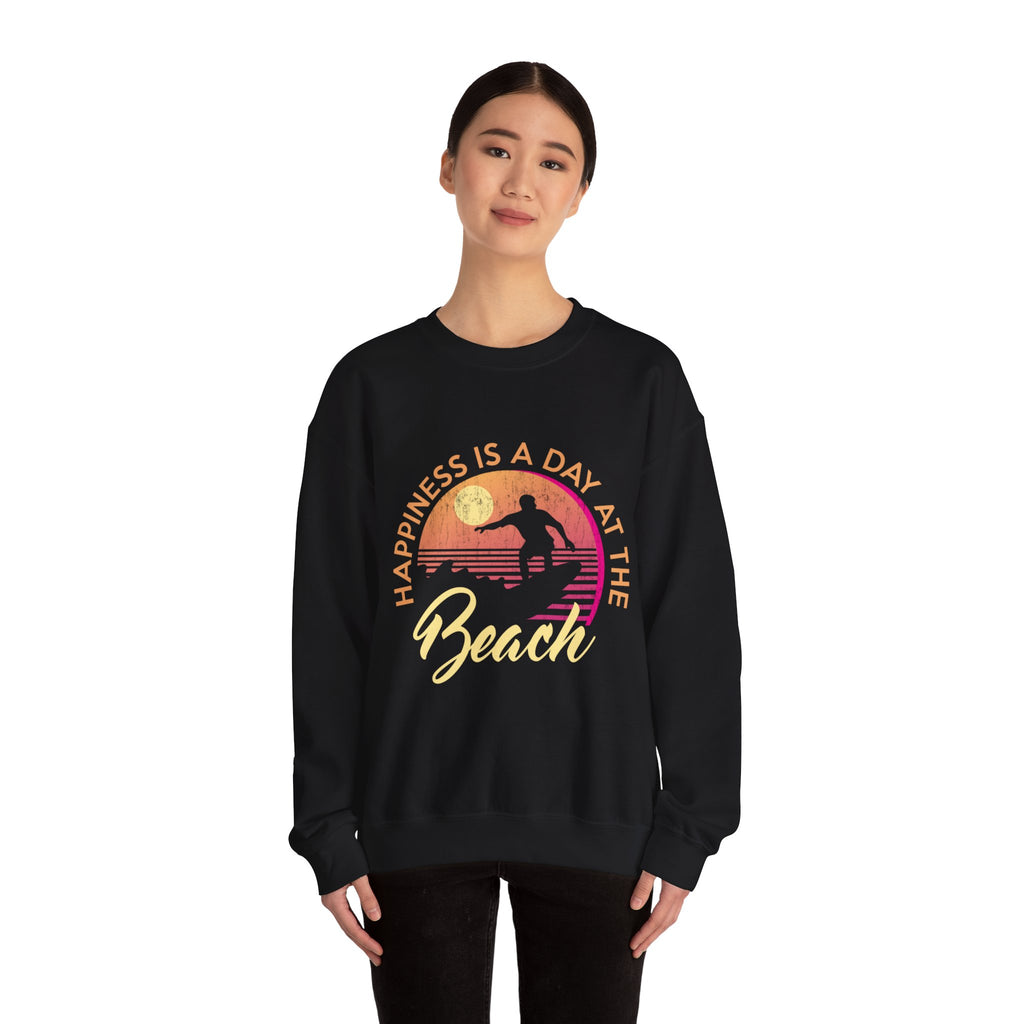 Le bonheur est une journée à la plage Sweat-shirt unisexe 