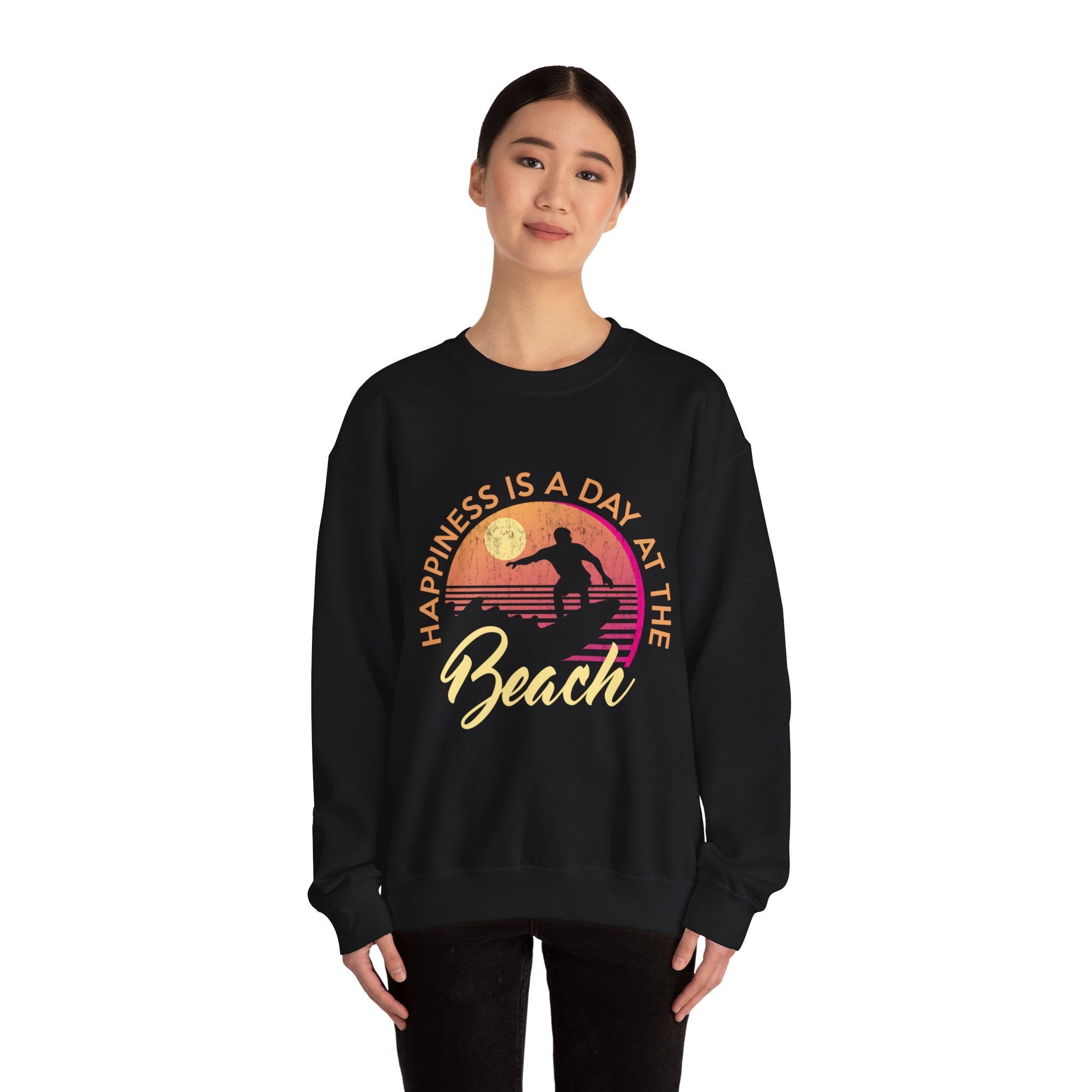 Le bonheur est une journée à la plage Sweat-shirt unisexe 