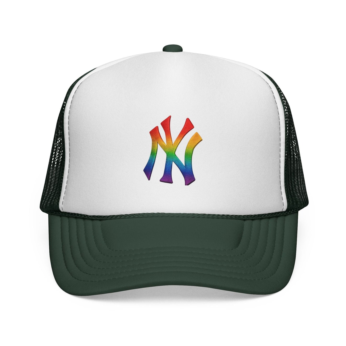 Rainbow Pride Trucker Cap - Celebratory Hat for Festivals, LGBTQ+ Events, Casual Wear, Summer Outings, Unisex Gift Printify