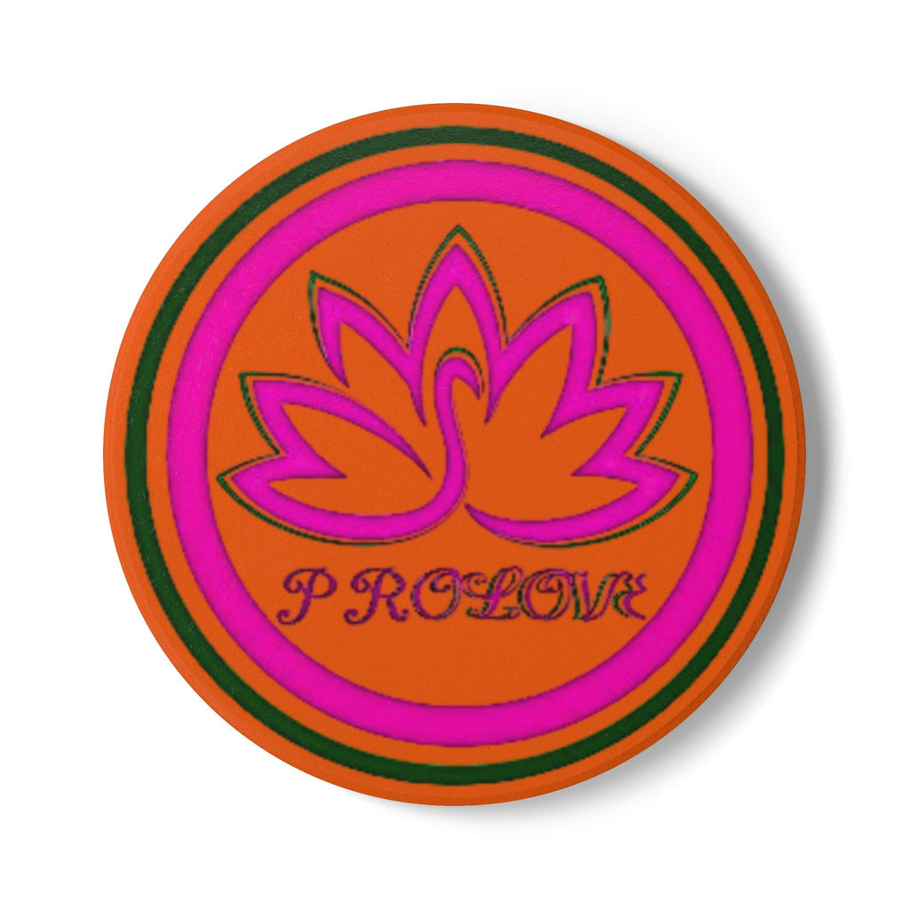 Vibrant Lotus Design Ceramic Coaster – PROLOVE Theme for Home Decor