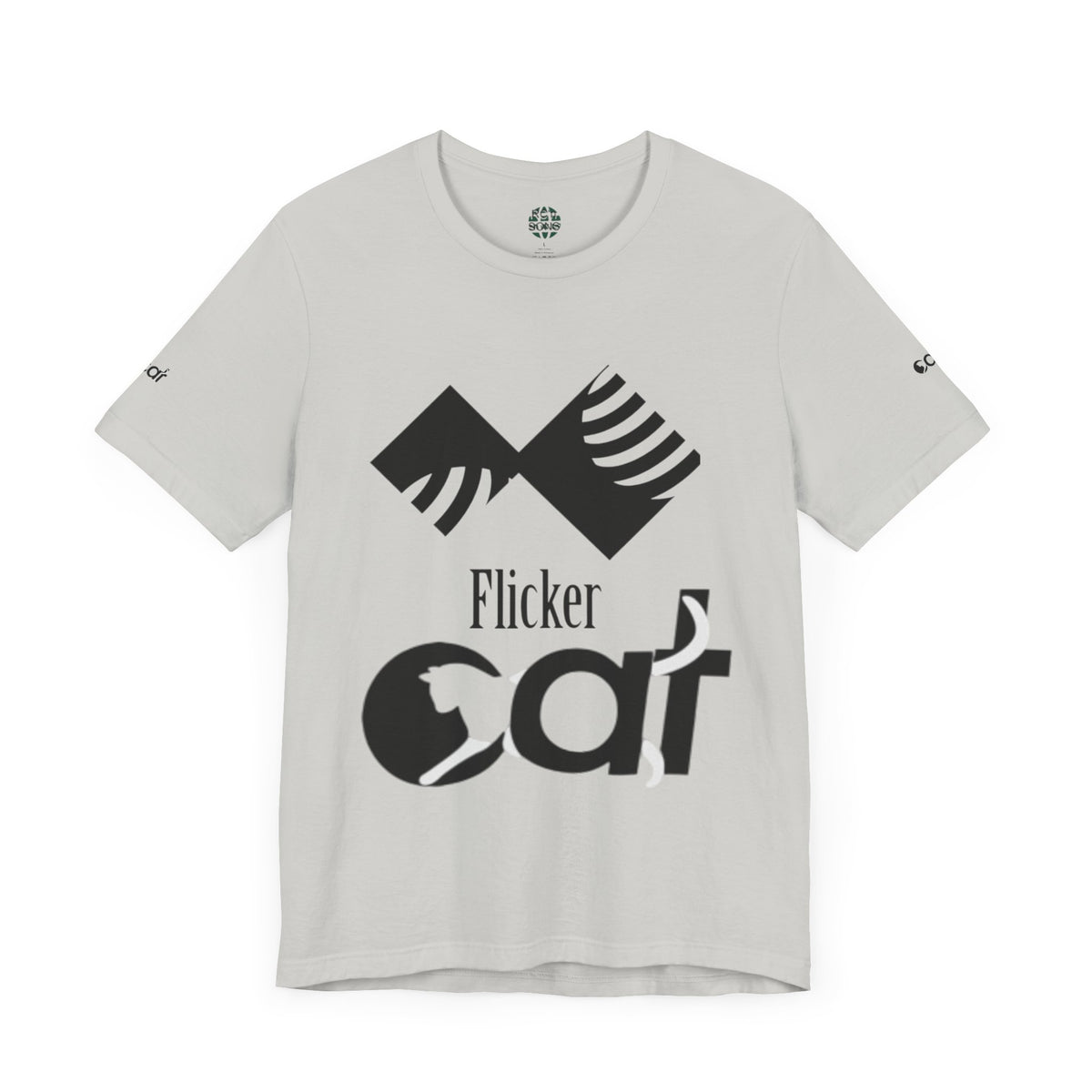 Flicker Cat Graphic Tee - Unisex Jersey Short Sleeve T-Shirt for Cat Lovers