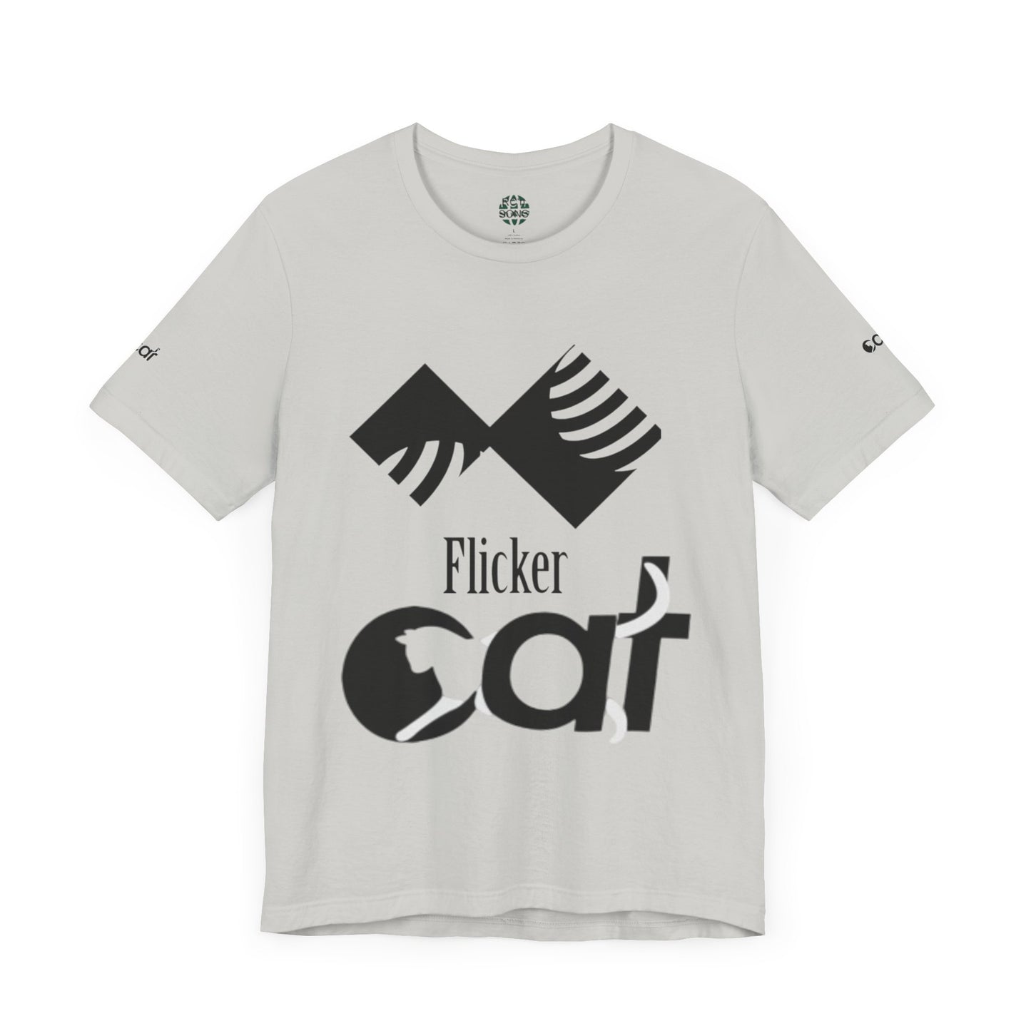 Flicker Cat Graphic Tee - Unisex Jersey Short Sleeve T-Shirt for Cat Lovers