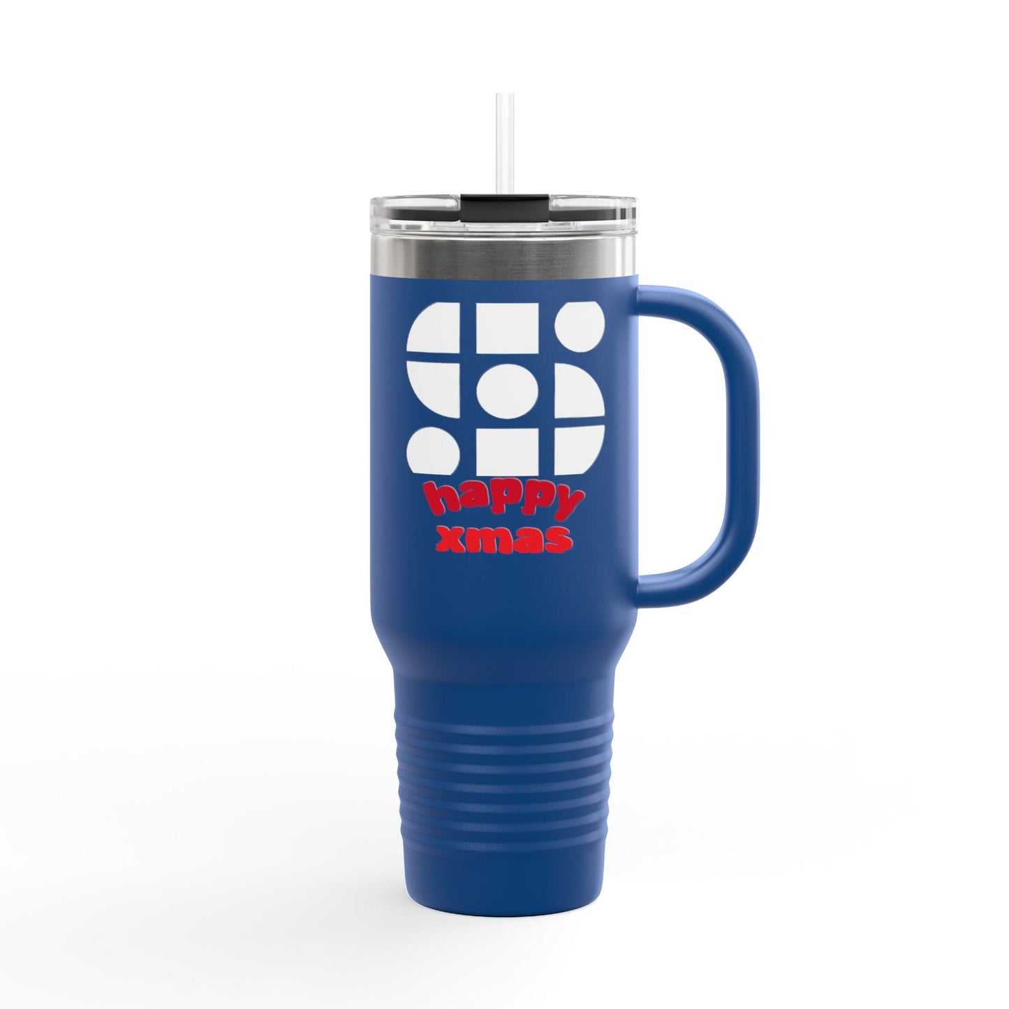 Travel Mug - 'Happy Xmas' Design Printify