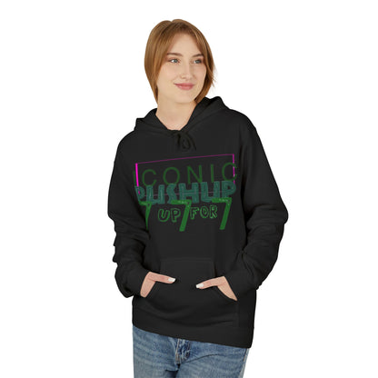 Iconic Push-Up Fleece Hoodie - Trendy Unisex Sweatshirt