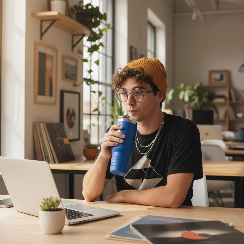 Insulated Travel Mug (40oz) for hot & cold beverages Printify