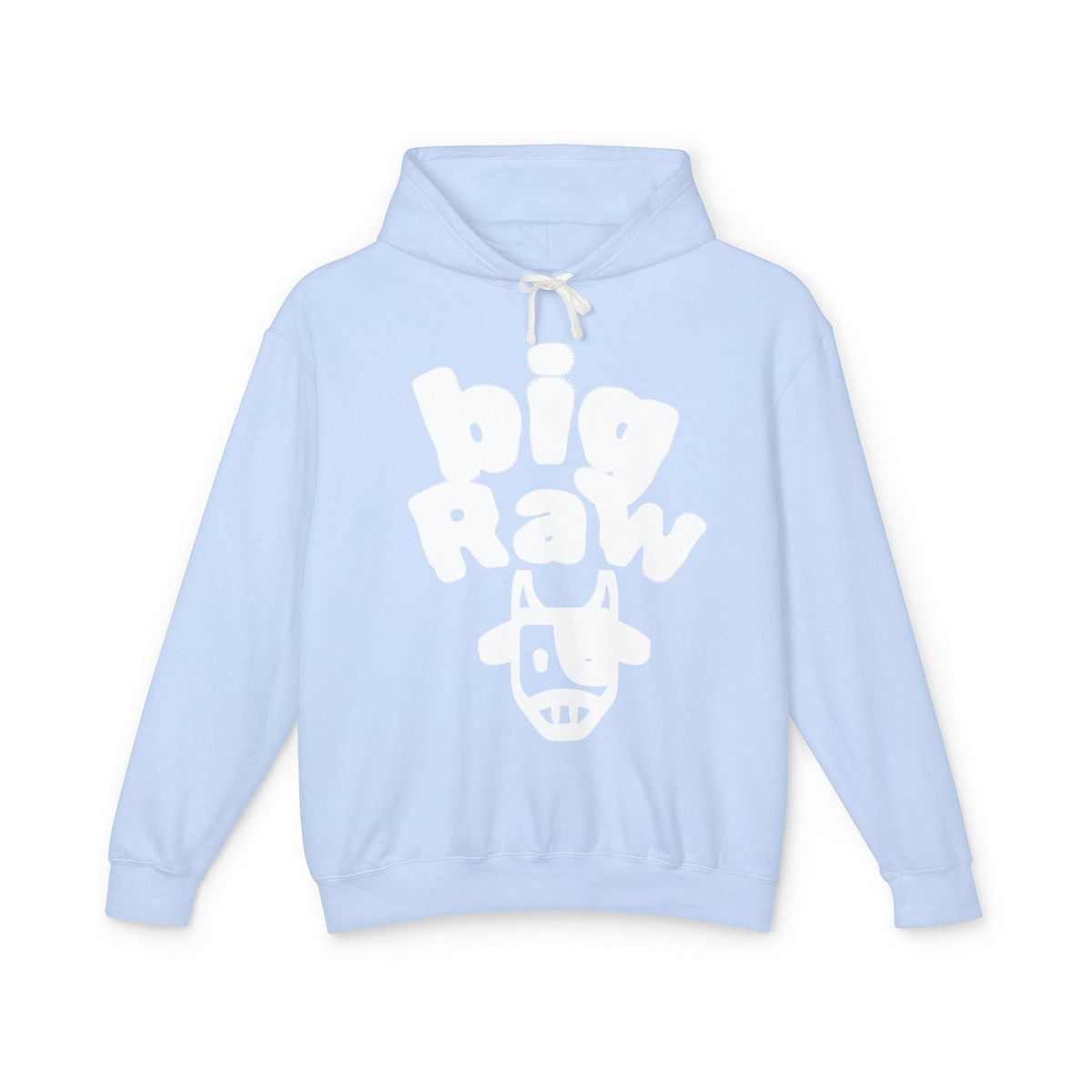 Big Raw Unisex Lightweight Hooded Sweatshirt - Cozy Casual Wear, Perfect for Everyday Use, Gift for Friends, Trendy Hoodie Printify