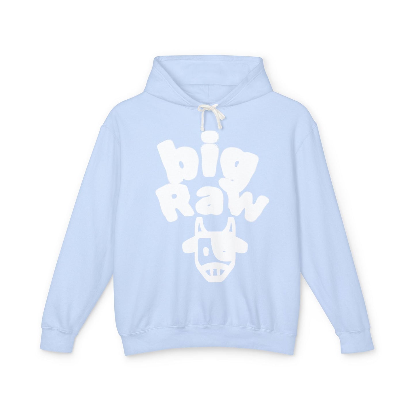 Big Raw Unisex Lightweight Hooded Sweatshirt - Cozy Casual Wear, Perfect for Everyday Use, Gift for Friends, Trendy Hoodie Printify