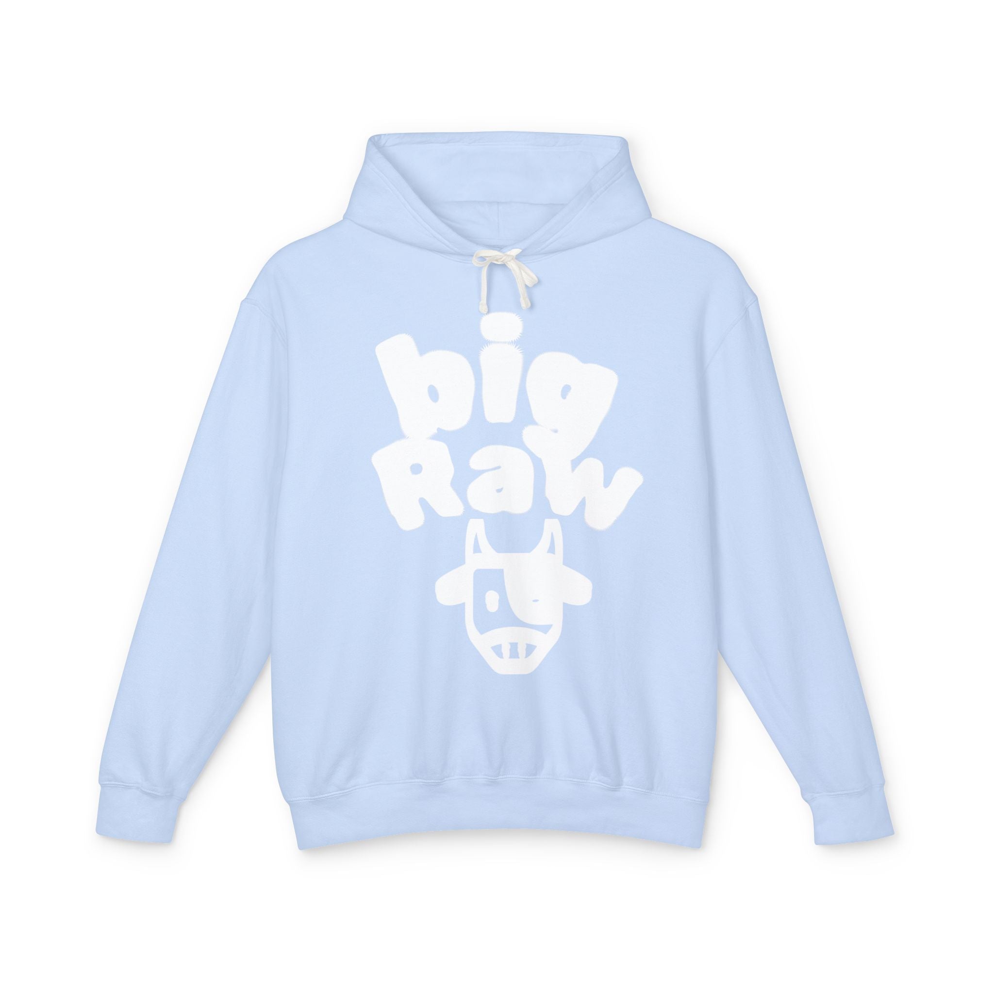 Big Raw Unisex Lightweight Hooded Sweatshirt - Cozy Casual Wear, Perfect for Everyday Use, Gift for Friends, Trendy Hoodie Printify