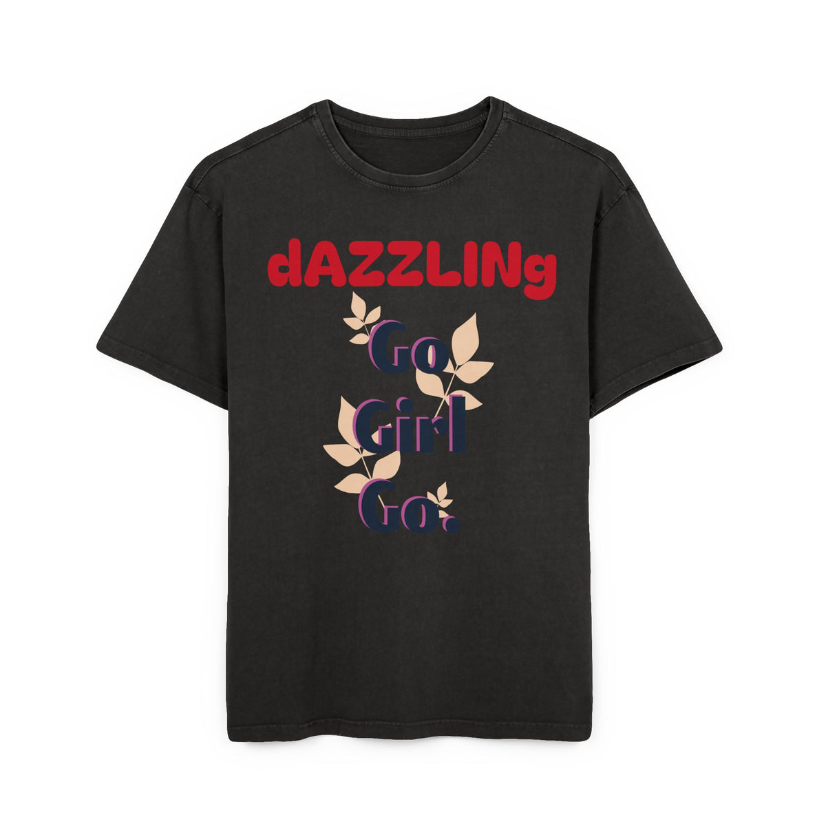 Oversize Tee - Dazzling 'Go Girl Go' Design