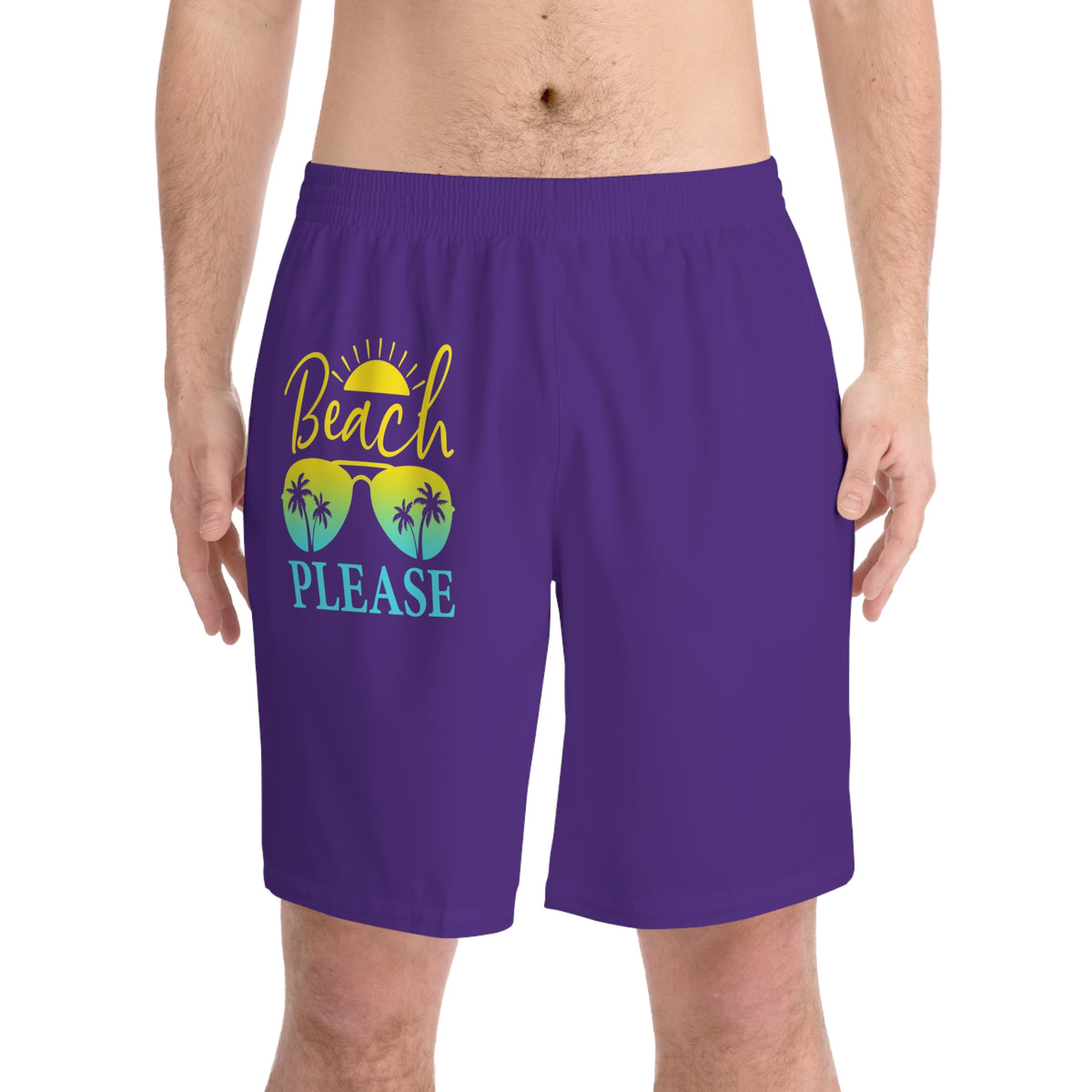 Men's Elastic Beach Shorts (AOP)