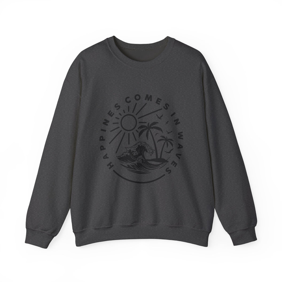 Le bonheur vient par vagues Sweatshirt 