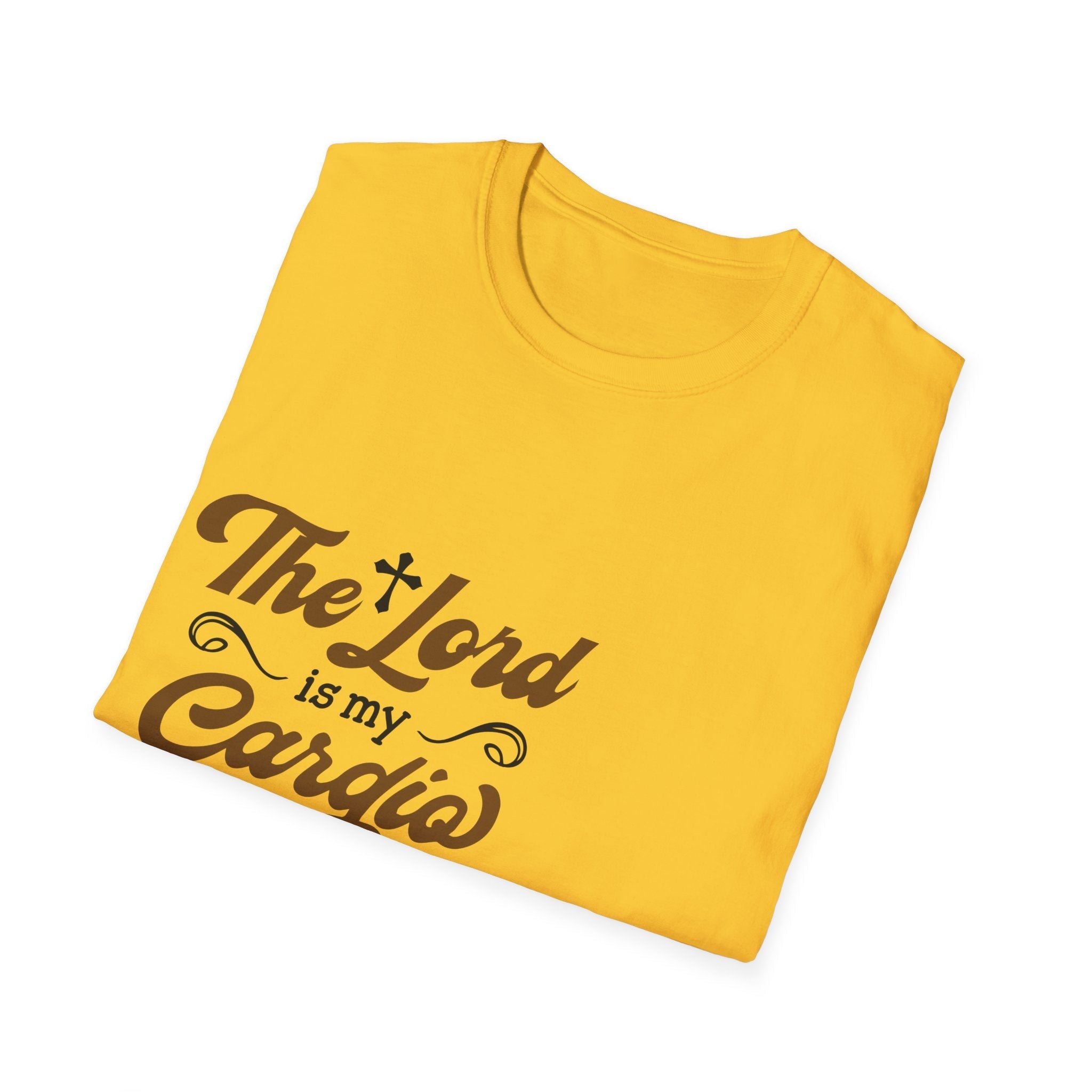 Faith-Inspired Unisex T-Shirt, The Lord is My Cardia, Christian Apparel, Spiritual Gift, Everyday Comfort Wear, Perfect for Church, [...] Printify