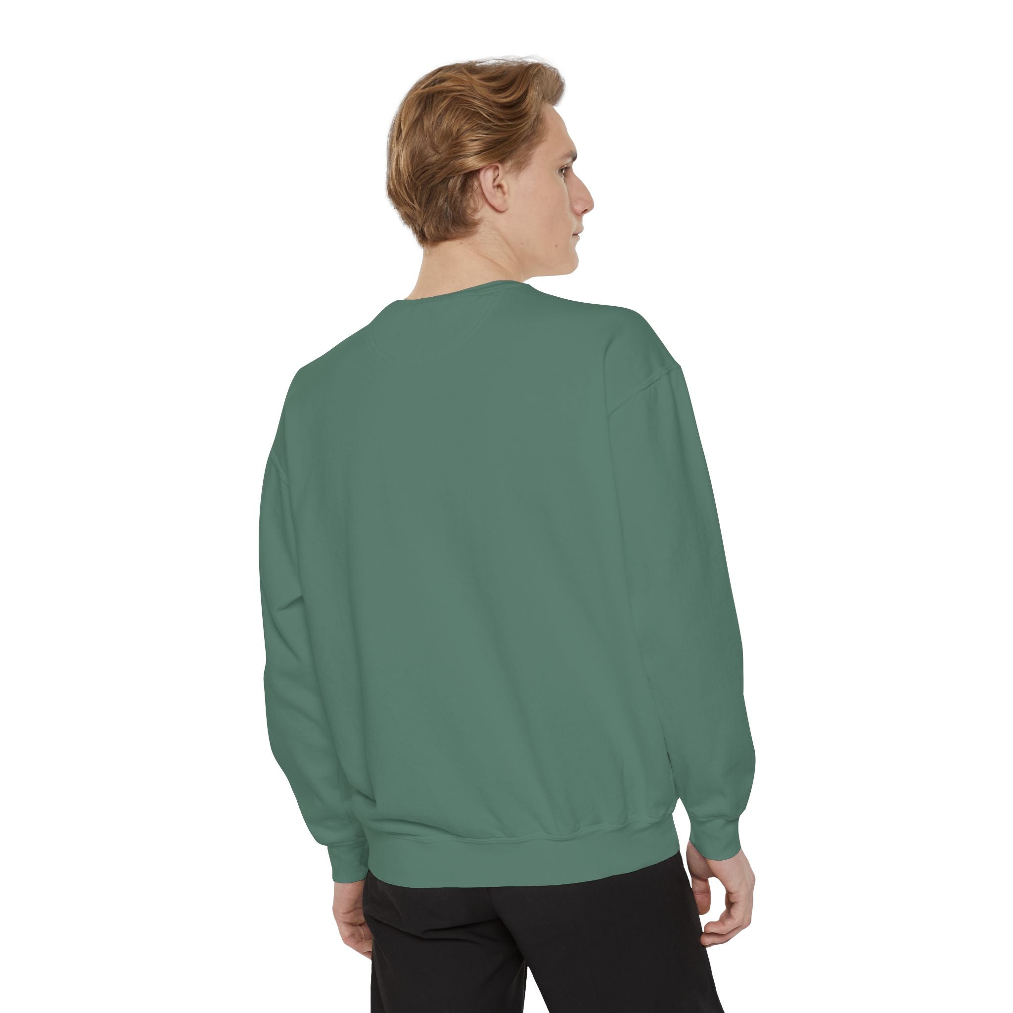 Garment-Dyed Sweatshirt, Cozy Unisex Pullover, Casual Comfortable Sweater, Perfect for Relaxing, Gift Idea for Friends and Family Printify