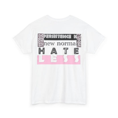 Unisex Heavy Cotton Tee - "HATE LESS" Graphic T-Shirt for Positive Change