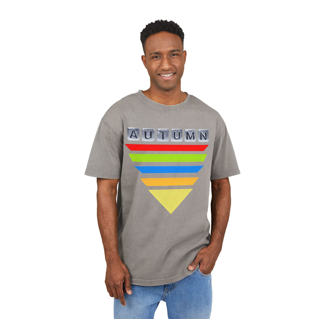 Acid Washed Heavy Oversize Tee-Autumn