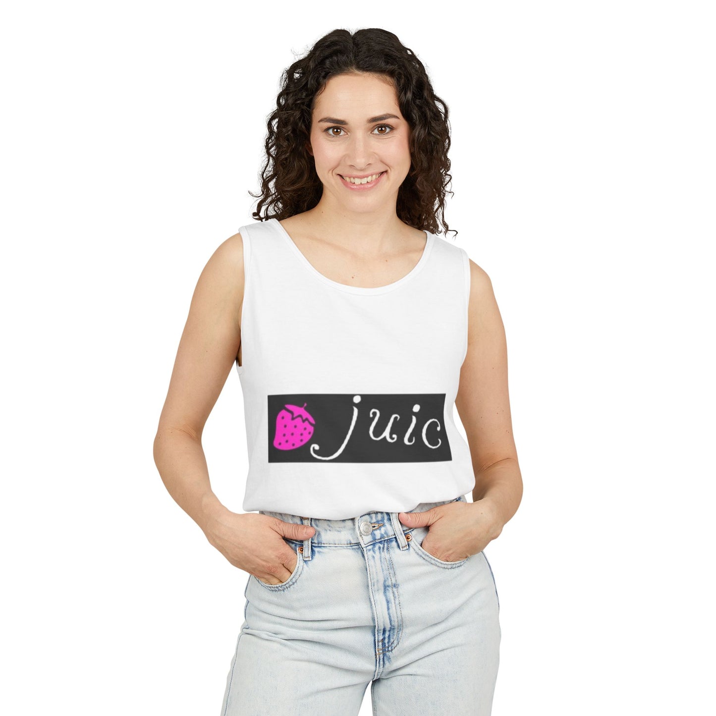 Juice-Themed Unisex Tank Top, Perfect for Summer Outings, Pool Parties, and Fruit Lovers