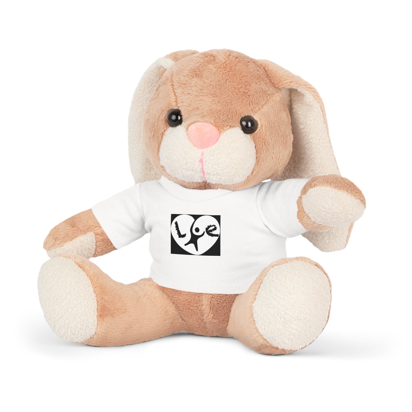 Adorable Love Bear Plush Toy in T-Shirt - Perfect Gift for Kids Printify