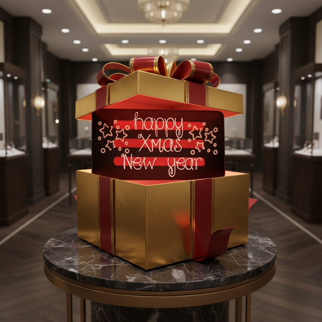 Happy Xmas & New Year Desk Mat Printify