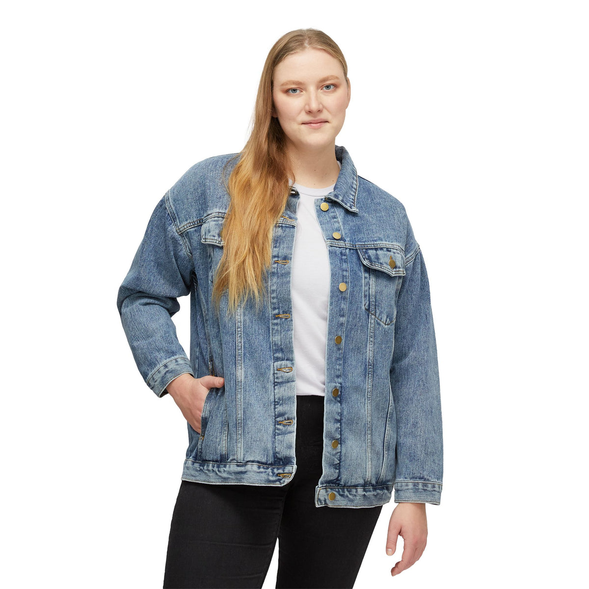 Nostalgic Women's Denim Jacket, Vintage Denim Jacket, Casual Style Jacket, Statement Jacket