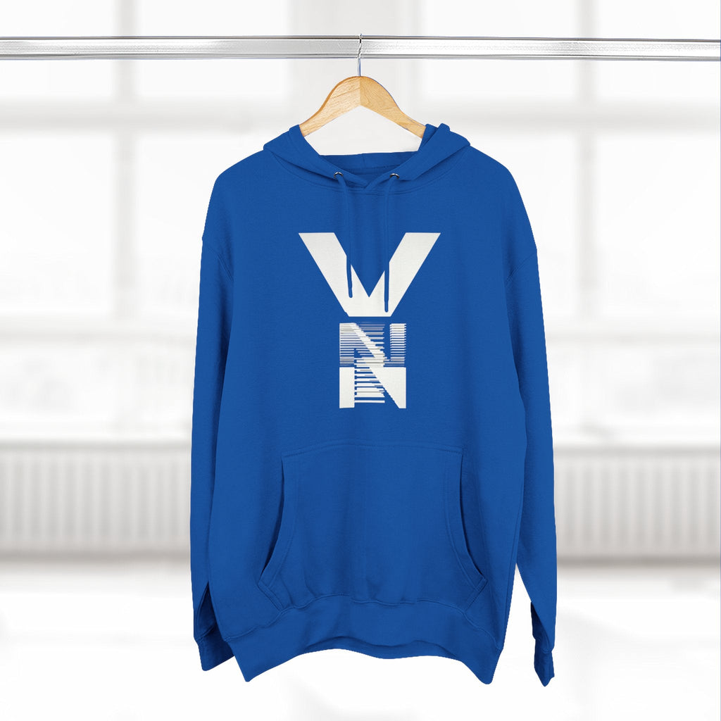 Stylish Three-Panel Fleece Hoodie Printify