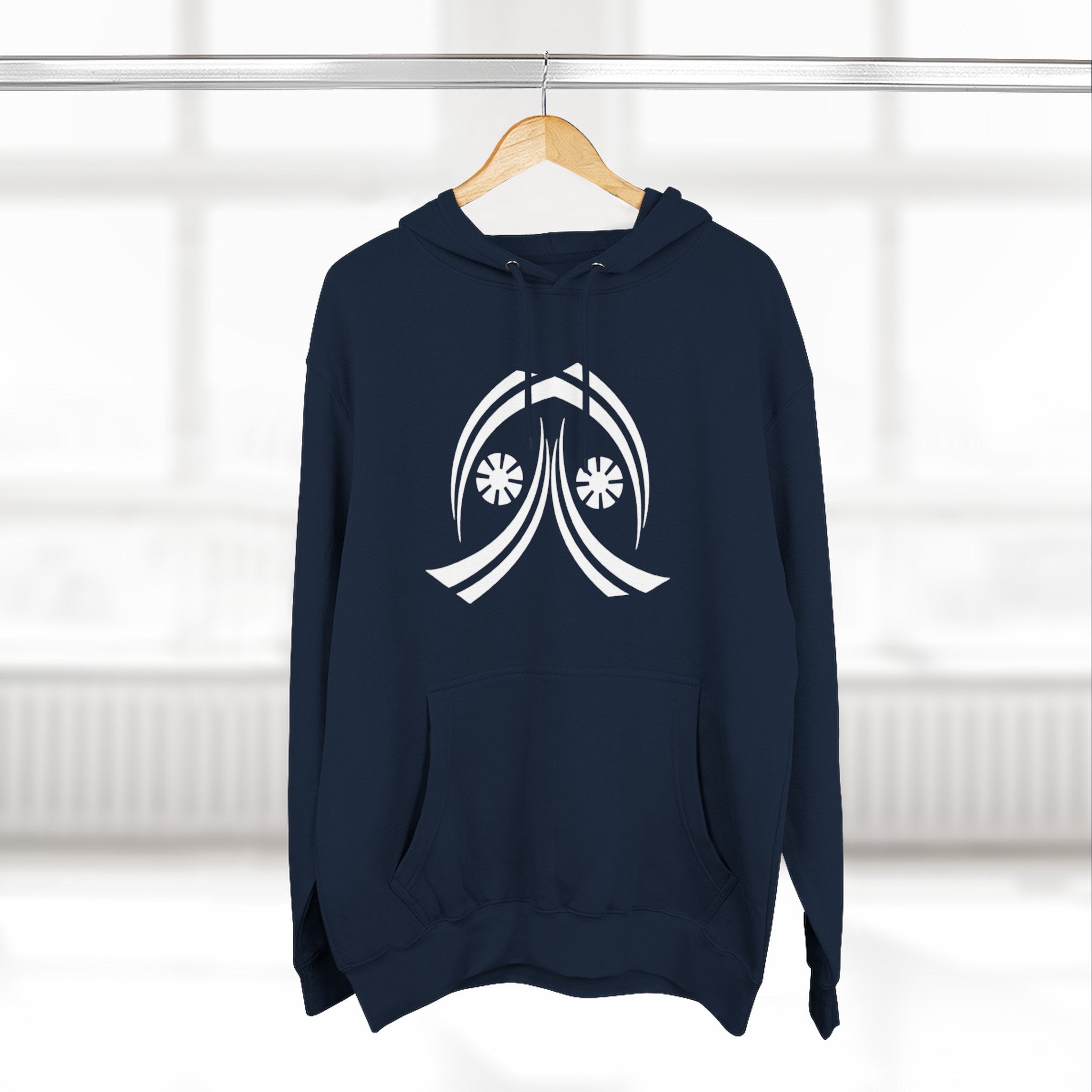 Cozy Three-Panel Fleece Hoodie, Perfect for Fall, Streetwear, Casual Outfits, Gift for Him/Her, Unique Layering Piece Printify