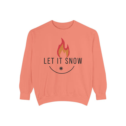 Let It Snow Unisex Garment-Dyed Sweatshirt
