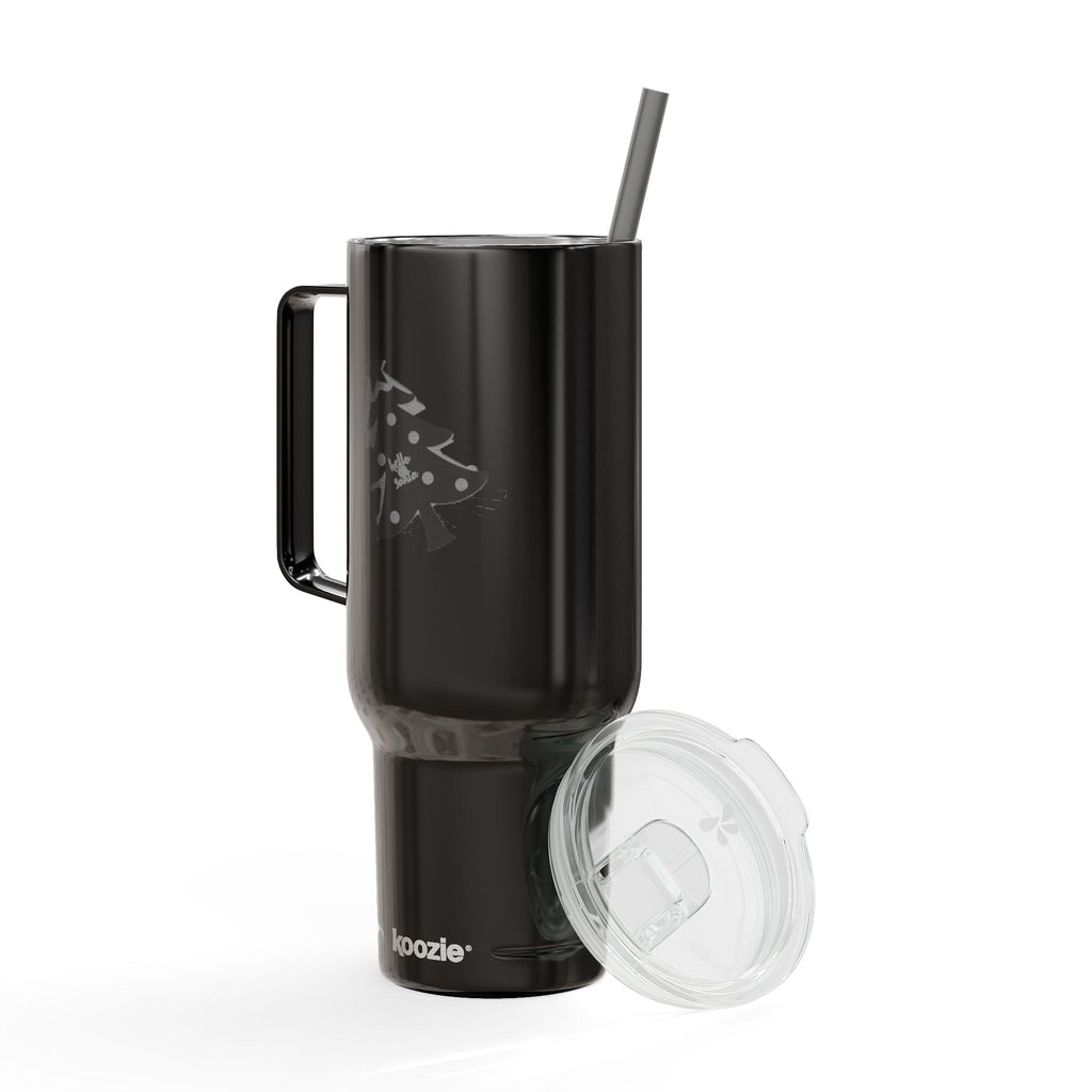 Tumbler with Lid, 40oz - 'Hello Santa' Engraved Design Printify