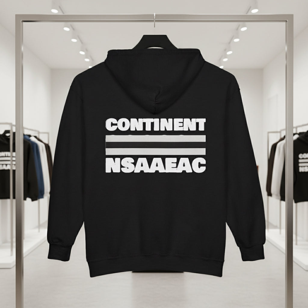 Continents Full Zip Hooded Sweatshirt Printify