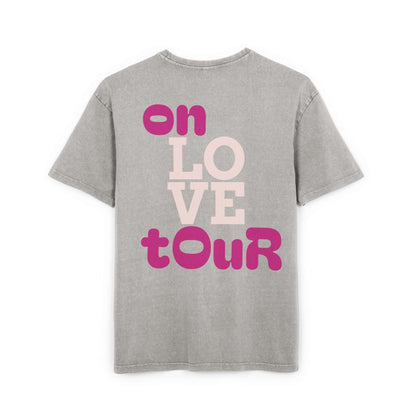 Oversized Tee On Love Tour Acid Washed Men's T-Shirt