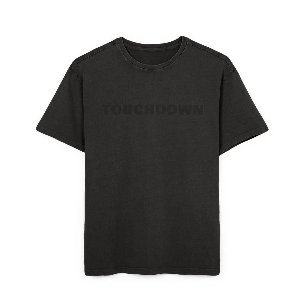 Men's Acid Washed Oversized Tee, Touchdown Graphic Shirt, Casual Style Tee, Gifts for Football Fans, Streetwear Essential