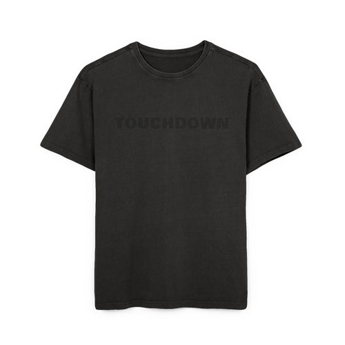 Herren Acid Washed Oversized T-Shirt, Touchdown Grafikshirt, Freizeit-T-Shirt, Geschenke für Football-Fans, Streetwear Essential