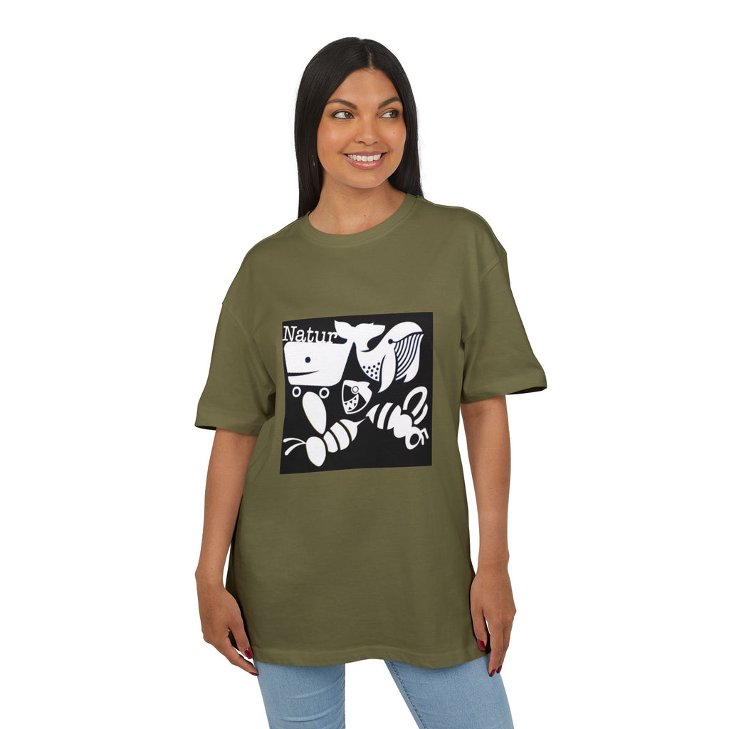 Nature-Inspired Oversize Tee - Unisex Graphic T-Shirt, Eco-Friendly Fashion, Casual Wear, Gift for Nature Lovers, Streetwear