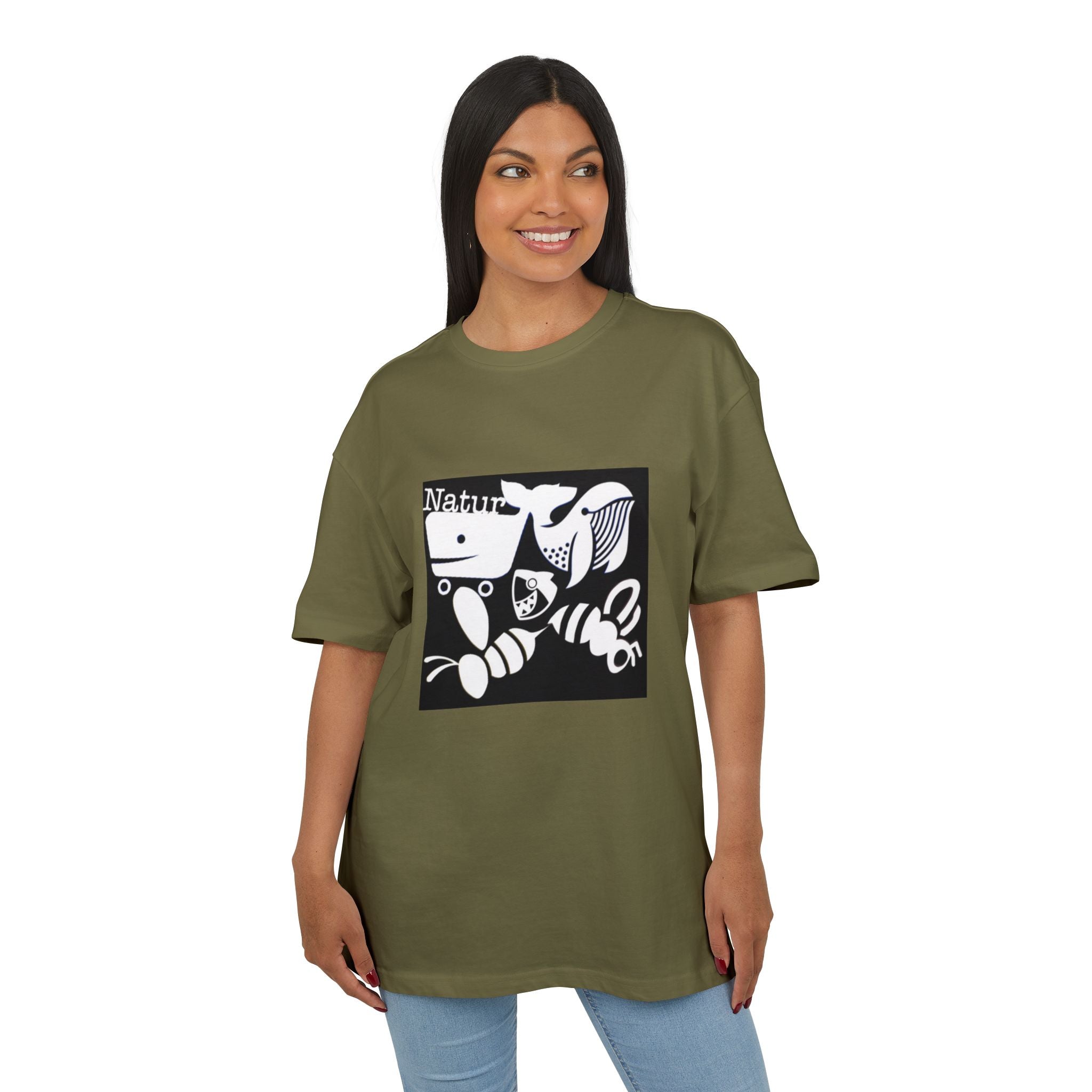 Nature-Inspired Oversize Tee - Unisex Graphic T-Shirt, Eco-Friendly Fashion, Casual Wear, Gift for Nature Lovers, Streetwear