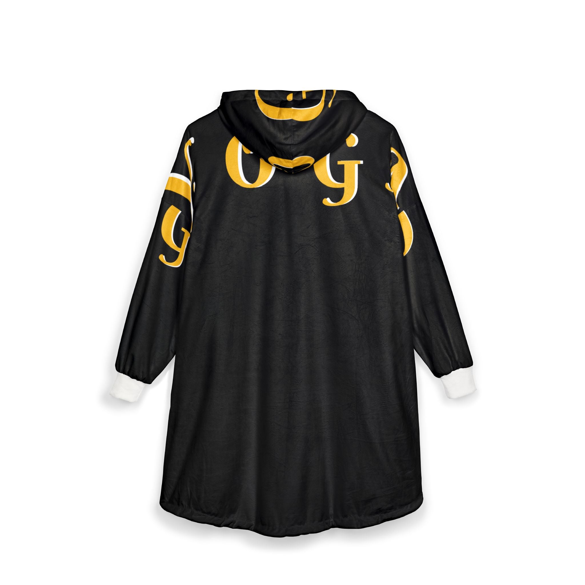 Cozy Unisex Hooded Blanket with Yoga Typography - Perfect for Relaxation and Lounging