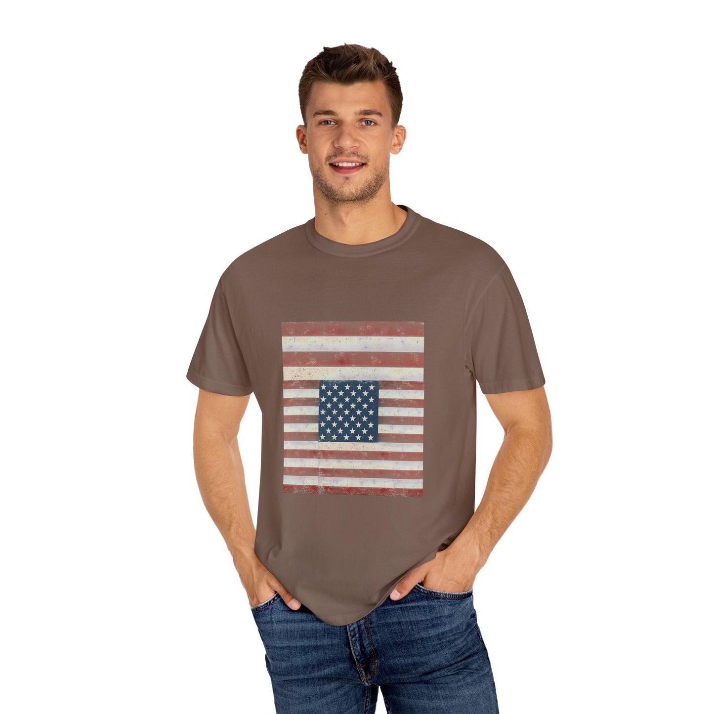 Patriotic Garment-Dyed T-Shirt | Perfect for 4th of July, Memorial Day, Casual Wear, Gifts, Americana Style Printify